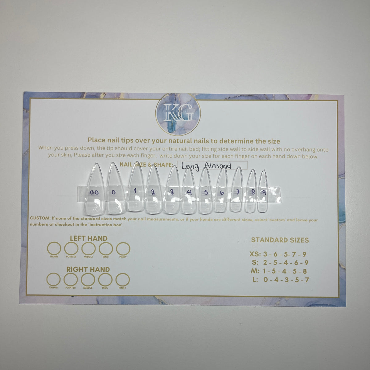 Sizing Nail Kit